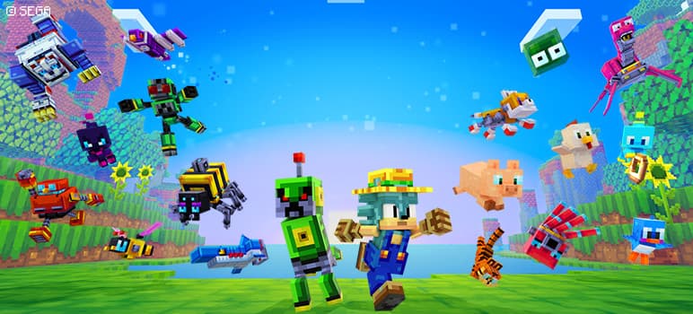 Sonic tematikos tekstūrų paketas Minecraft žaidėjams