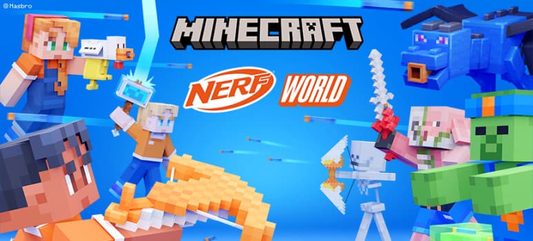 Smagiai praleiskite laiką Nerf pasaulyje Minecraft